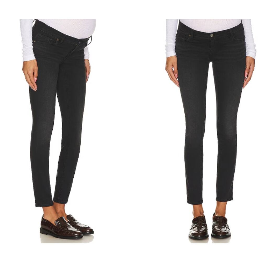 HATCH Black Maternity Under the Bump Slim Jeans (27)